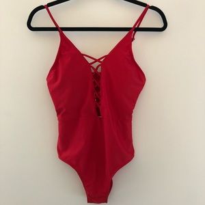 NWOT Red One Piece Swimsuit